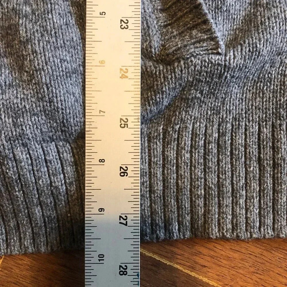 Old Navy Sweater Men's XL Cardigan Gray Fair Isle Grandpa Academia Preppy - Picture 5 of 5